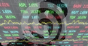 Image of data processing over rubbish dump
