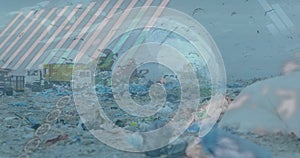 Image of data processing over rubbish dump