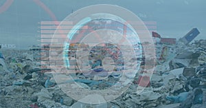 Image of data processing over rubbish dump