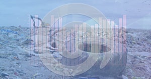 Image of data processing over rubbish dump