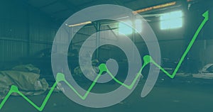 Image of data processing over rubbish dump