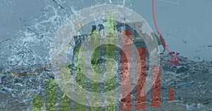 Image of data processing over rubbish dump