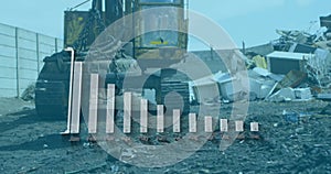 Image of data processing over rubbish dump