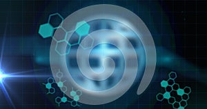 Image of data processing over scope scanning