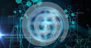 Image of data processing over scope scanning