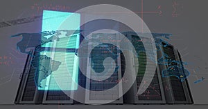 Image of data processing over servers