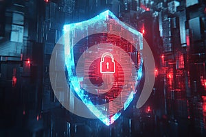 Image of data processing and padlock. Computer security day and celebration concept digitally generated image