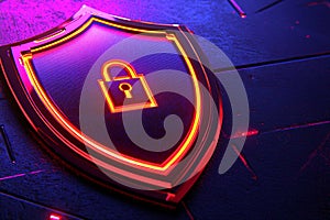 Image of data processing and padlock. Computer security day and celebration concept digitally generated image