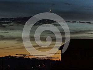 Moon and Venus in the dawn