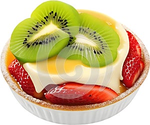 Image of Delicious-looking Cream Brulee. AI-Generated.