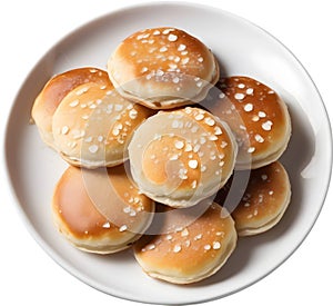 Image of Delicious-looking Poffertjes. AI-Generated.