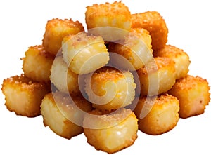 Image of Delicious-looking Tater tots. AI-Generated.