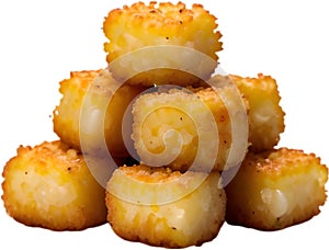 Image of Delicious-looking Tater tots. AI-Generated.