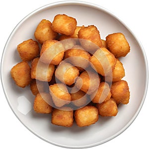 Image of Delicious-looking Tater tots. AI-Generated.