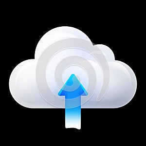 Cloud with upward arrow
