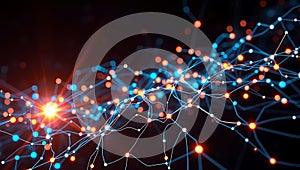 Abstract Network Digital Connections Light