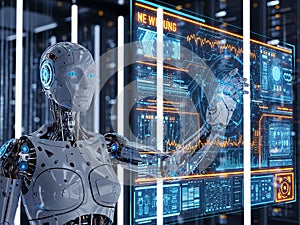 Advanced robot analyzing data