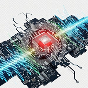 Illuminated central processing unit