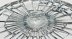 Shattered windshield