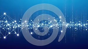 Complex network system with interconnected nodes and data flow