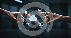 Cloud Computing and Data Management Concept