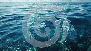 Polluted Ocean Floor with Plastic Waste, Generated with AI