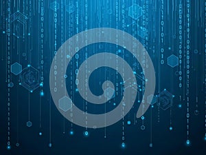 Abstract digital network with binary code