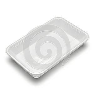 Empty transparent plastic container