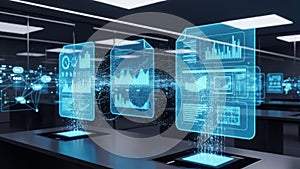 Advanced data visualization in modern office