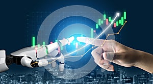 Human and Robot Interaction in Digital Trading Environment with Graph and Data Visualization Impute