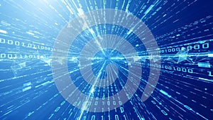 Digital vortex of binary code