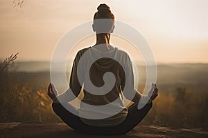 image that depicts the mind-body connection, to capture the essence of yoga meditation Generative AI
