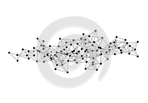 Complex network diagram showcasing interconnected nodes and pathways