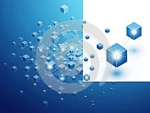 Interconnected data cubes in blue network