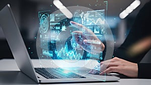 Interactive data analysis on laptop