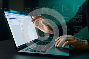 Advanced data analysis on modern laptop interface