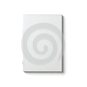 A simple white rectangular object isolated on a plain white background
