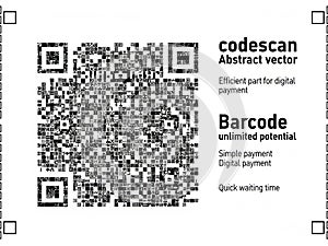 Code scan abstract vector barcode