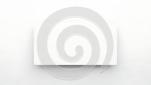Minimalist white rectangular object against a plain background