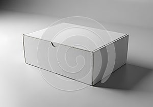 Empty white cardboard box