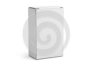 Empty white cardboard box