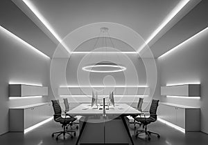 Modern conference room with led lighting
