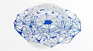Complex geometric network structure embedded within a spherical form