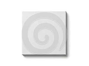 A white square object on a white background