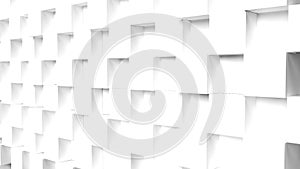 Abstract background of 3d white cubes in perspective