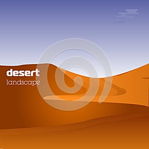 Image of the desert. Bright picture, vector image