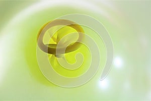 An image of a detail of a yellow balloon ring hole