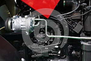 Image of a diesel engine. Hydraulic pump