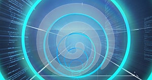 Image of digital tunnel over data processing