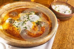 Image of a dish called tajine, traditional arabic dish